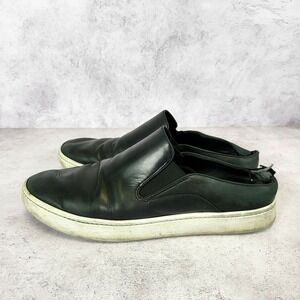 Vince Shoes Womens Leather 6 Black Flat Slide Slip On Casual Loafer Goth